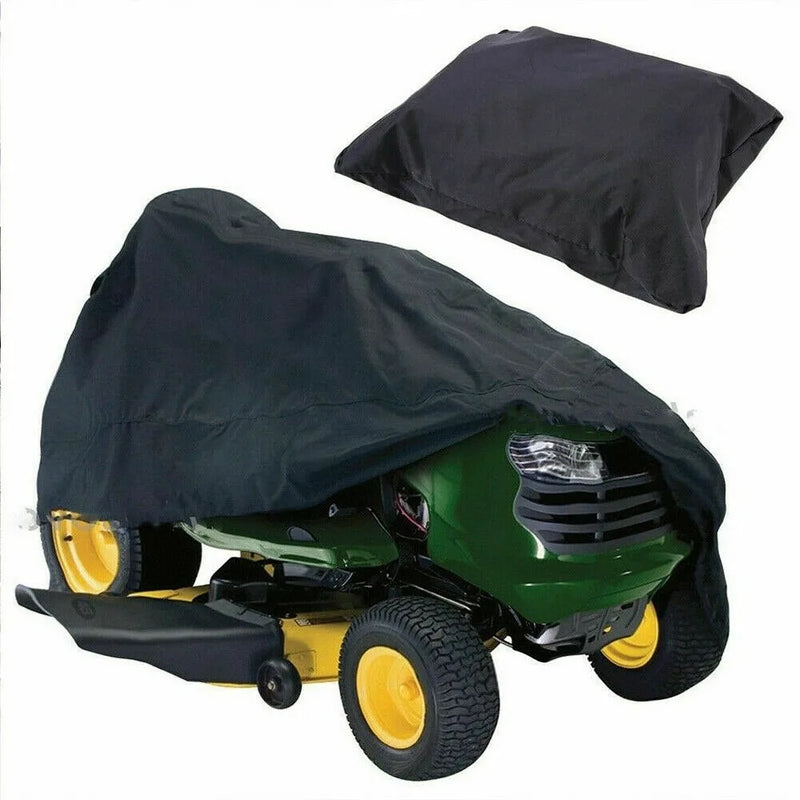 Housse tracteur tondeuse autoportée imperméable en Oxford noir, anti-UV et anti-poussière