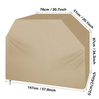Housse barbecue à gaz 190D imperméable anti-UV, 147 x 61 x 122 cm, sac inclus
