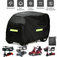 Housse de protection pour scooter de mobilité, Oxford 210D imperméable, 4 tailles