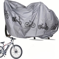 Housse de vélo, VTT et moto imperméable et anti-UV, motifs vélos, noire ou grise, 200x100 cm