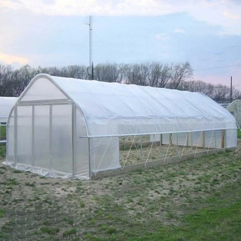 Bâche plastique transparente pour serre, film polyéthylène 0,04 mm, 2x6 m ou 2x10 m