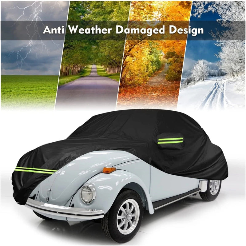 Housse voiture pour Volkswagen Coccinelle Beetle 1960-1980, noire, taffetas 210T imperméable