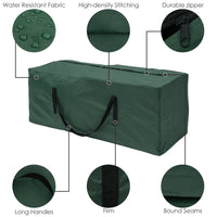 Sac de rangement pour coussins de jardin en Oxford 210D, gris, vert ou noir, 3 tailles