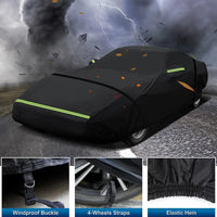 Housse voiture pour Chevrolet Corvette C6 2005-2013, polyester 210T imperméable avec sangles coupe-vent