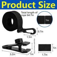 Kit d'attaches pour enrouleur de bâche solaire de piscine, sangles et pinces, 18 ou 24 pièces