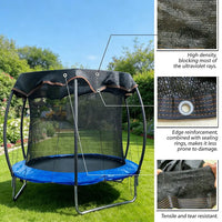 Housse trampoline pare-soleil en filet maille anti-UV, pour trampoline de 1,83 à 4,88 m