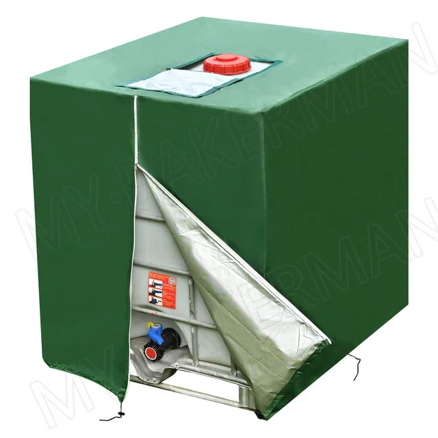 Couverture cuve IBC 1000 L, avec ou sans fermeture éclair, 120 x 100 x 116 cm