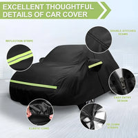 Housse voiture pour Mini Cooper 2 portes 2002-2024, noire, Oxford 210D, imperméable, anti-UV