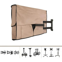 Housse TV extérieure beige imperméable Oxford 210D, 10 tailles de 76 à 170 cm
