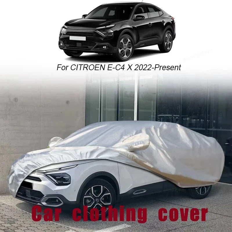 Housse voiture pour Citroën C3 Aircross (depuis 2019), Oxford argenté imperméable et anti-UV