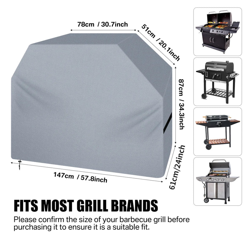 Housse de barbecue à gaz 147 x 61 x 122 cm en Oxford 190D imperméable