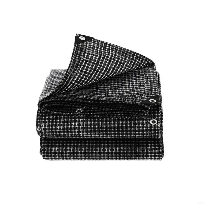 Bâche à carreaux noire et blanche avec œillets en PEHD 160 g/m², 3 tailles