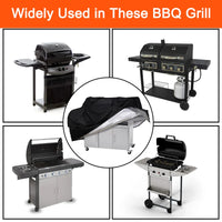 Housse barbecue gril à gaz imperméable, double couture, Oxford polyester enduit d'argent, 8 tailles