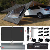 Bâche auvent de voiture avec lucarne en maille, imperméable, 4,8 x 2,8 m