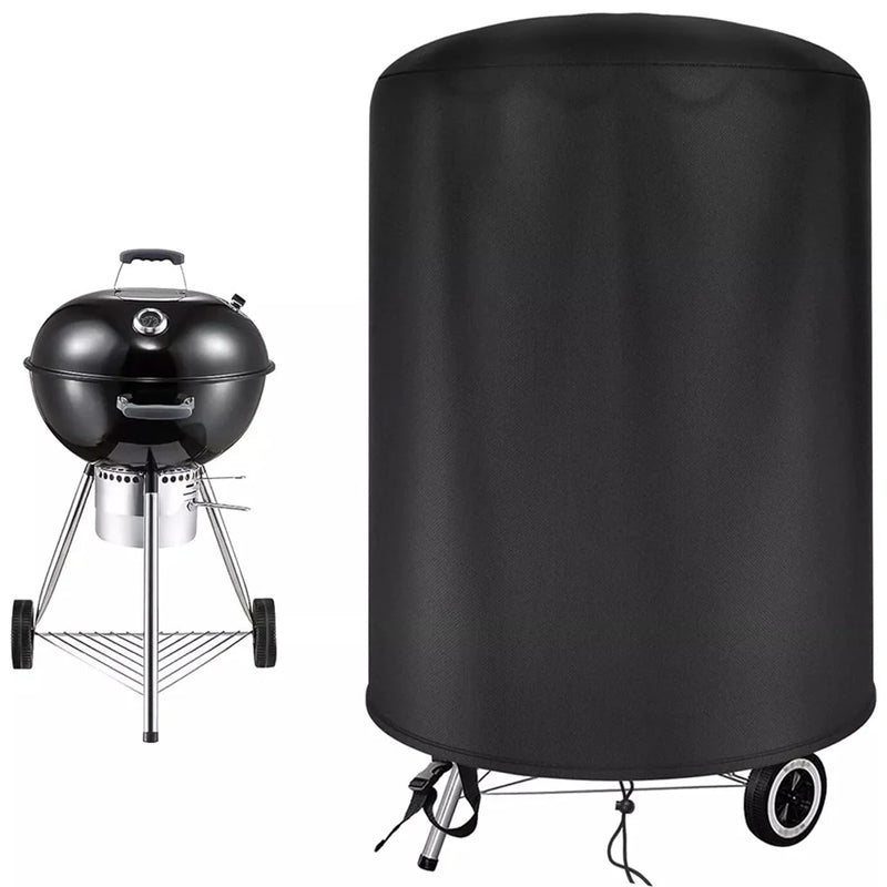 Housse barbecue ronde pour Weber 57 cm, Oxford imperméable à sangles, Ø 70 x 70 cm
