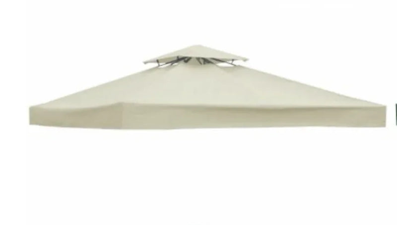 Bâche de toit pour tonnelle 3 x 3 m polyester 300D imperméable anti-UV, 7 coloris