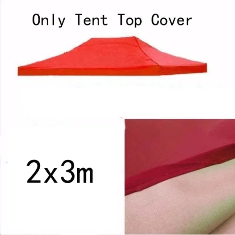 Bâche tonnelle, toit de rechange Oxford 420D rouge ou bleu, 2x2 à 3x4,5 m, sans cadre