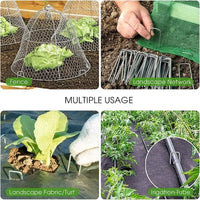 Agrafes de jardin en U galvanisées, 10 ou 15 cm, lots de 10 à 100 pièces