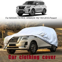 Housse voiture pour Nissan X-Trail, Patrol, Juke et Murano, Oxford argentée imperméable