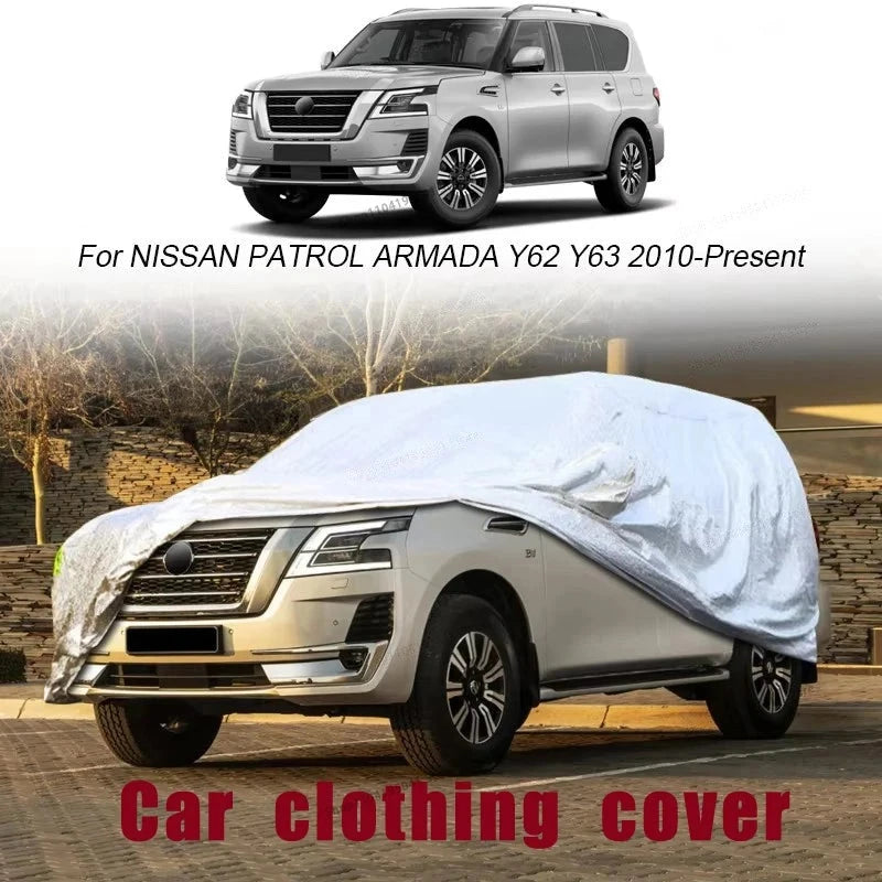 Housse voiture pour Nissan X-Trail, Patrol, Juke et Murano, Oxford argentée imperméable