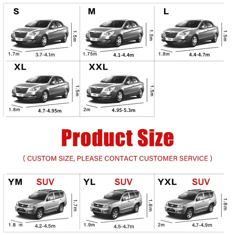 Housse voiture extérieur Oxford imperméable anti-UV et anti-neige, berline et SUV, 3 coloris
