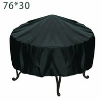 Housse de brasero ronde imperméable coupe-vent en polyester, 4 dimensions de 76 à 112 cm