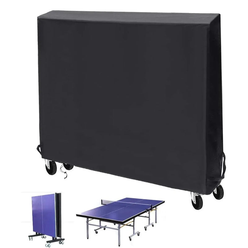 Housse table de ping-pong repliée sur roulettes, Oxford imperméable, 165 x 70 x 185 cm