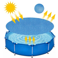 Bâche à bulles piscine rectangulaire ou ronde bleue, isolation thermique, 7 dimensions