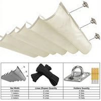 Voile d'ombrage ondulé rétractable imperméable en polyester 300D pour pergola