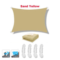Voile d'ombrage rectangulaire anti-UV 95 % respirante, 13 coloris, 10 tailles