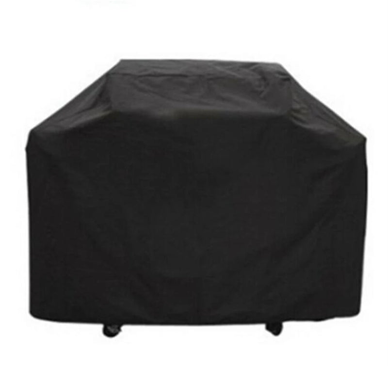 Housse de barbecue extérieur imperméable en polyester noir, 7 tailles du rond au grand chariot