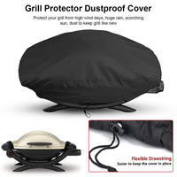 Housse barbecue pour Weber Q1200 et Q1000, Oxford noir imperméable 67 x 44 cm
