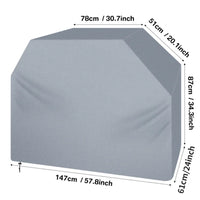Housse barbecue à gaz 190D imperméable anti-UV, 147 x 61 x 122 cm, sac inclus