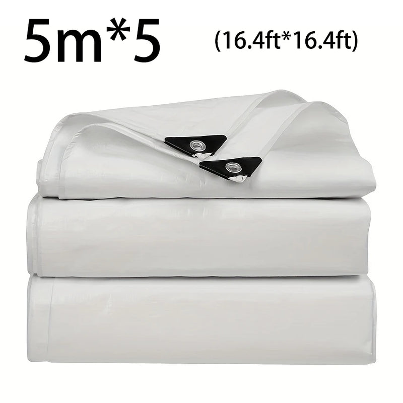 Bâche blanche imperméable en polyéthylène 0,3 mm, abri solaire et jardin, 19 tailles