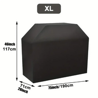 Housse de barbecue universelle étanche et anti-poussière en polyester enduit, 7 tailles