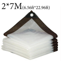 Bâche transparente imperméable avec œillets en polyéthylène de 2 x 4 à 5 x 10 m