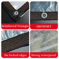 Bâche transparente anti-déchirure pour patio, jardin et poulailler, 4 tailles de 2 x 2 à 3 x 4 m
