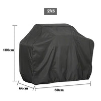 Housse barbecue grande taille noire imperméable anti-UV, 8 dimensions