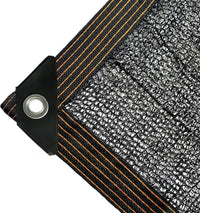 Voile d'ombrage PEHD noir avec œillets, 70 à 90 % d'ombre pour jardin