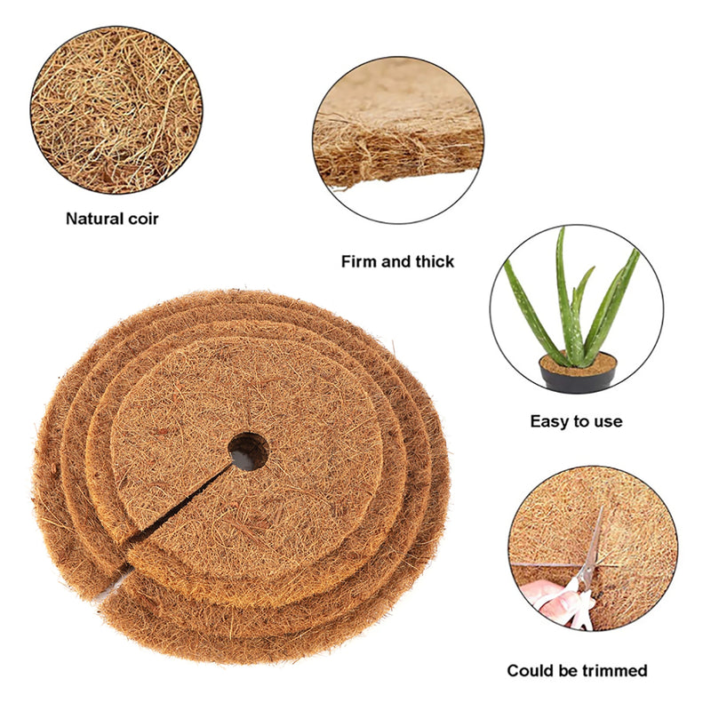 Disque de paillage en fibre de coco pour pot et arbre, de 25 à 40 cm