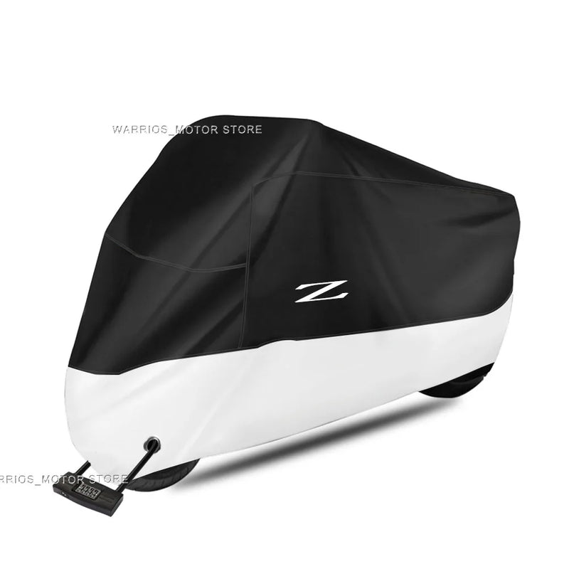 Housse moto pour Kawasaki Z650, Z750, Z800, Z900, Oxford 210D noir ou argent, imperméable, anti-UV