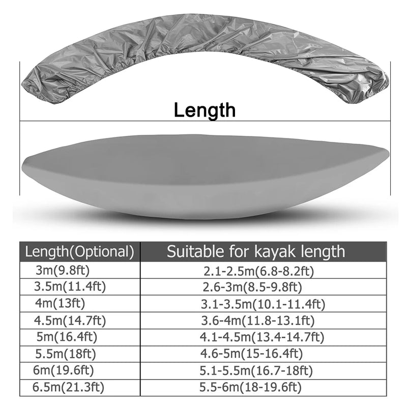 Housse de kayak imperméable anti-UV en tissu Oxford, pour kayak de 2,1 à 6 m