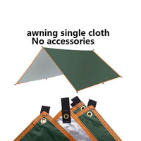 Bâche de camping auvent imperméable Oxford 210D, avec ou sans poteaux, 3x3 à 3x5 m