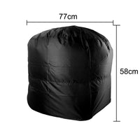 Housse de barbecue ronde en tissu Oxford argenté, anti-UV et imperméable, 2 tailles