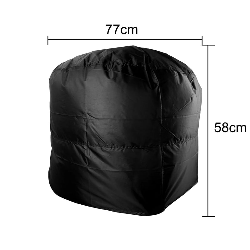 Housse de barbecue ronde en tissu Oxford argenté, anti-UV et imperméable, 2 tailles