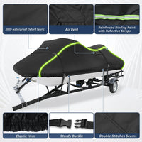 Housse jet ski remorquable en Oxford 300D argent, 4 tailles de 1 à 3 places