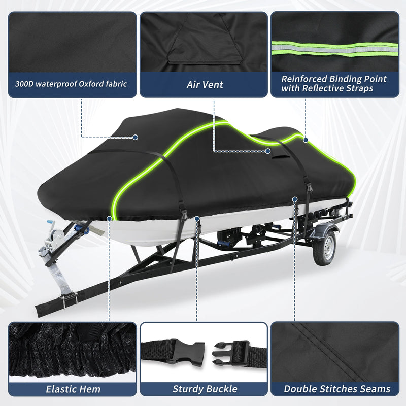 Housse jet ski remorquable en Oxford 300D argent, 4 tailles de 1 à 3 places
