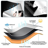 Pare-soleil voiture magnétique occultant pour vitres latérales, pare-brise et lunette arrière, 2 à 6 pièces