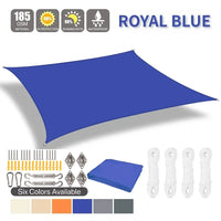 Voile d'ombrage rectangulaire ou carré, 7 coloris, de 2x2 à 4x6 m, option kit de fixation