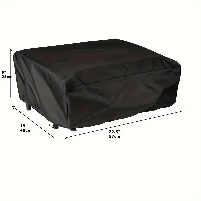 Housse plancha pour Blackstone 22 pouces avec couvercle, noire, 57 x 48 x 23 cm